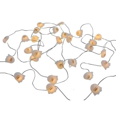 Celebrations Halloween Warm White .2 in. LED Prelit Ghost String Lights (Case of 12) | Target
