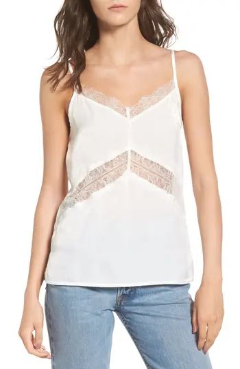 Women's Soprano Lace Trim Camisole, Size X-Small - Ivory | Nordstrom