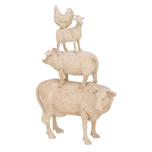 Polystone Stacking Animals Figurine | Wayfair North America