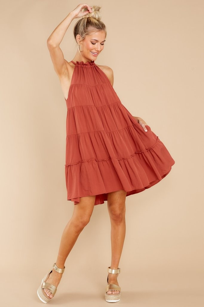 Worth It Rust Dress | Red Dress 