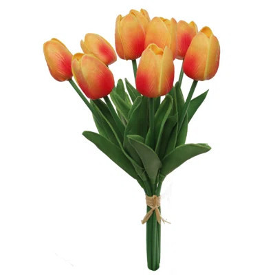 Artificial Orange Tulip Flowers 13" – 9-stem Tulip Bundle | Wayfair North America
