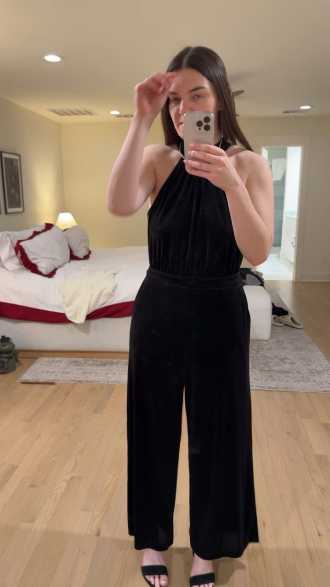 the perfect $28 velvet jumpsuit! runs TTS wearing size M

#LTKParties #LTKFindsUnder50 #LTKHoliday