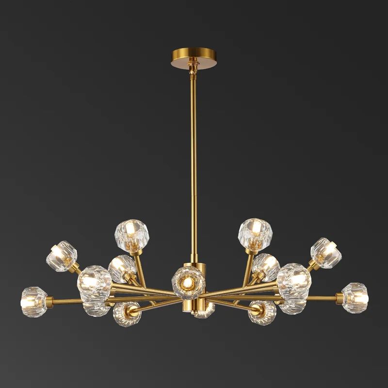 Gold Elizabelle 18 - Light Chandelier by Safavieh | Wayfair North America