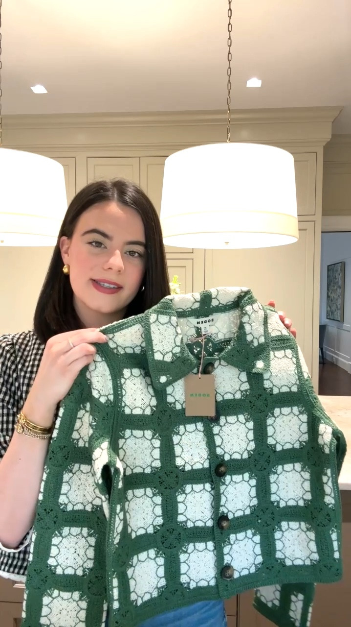 Boden sent over this adorable green and white set for spring! 