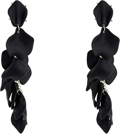 Just Follow Long Acrylic Rose Petal Earrings Dangle Exaggerated Flower Earrings Drop Statement Fl... | Amazon (US)