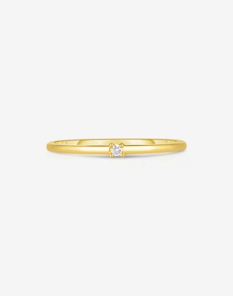 Petite Single Round Diamond Ring | Ring Concierge