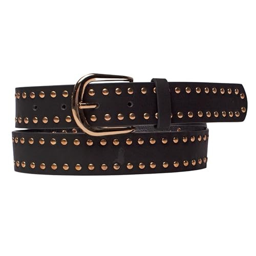 Rather Happy Womens Black Leather Belt - Stylish Belt for Women, Black Leather Belts for Jeans, Black Womens Belt, Ladies Black Belt… | Amazon (US)