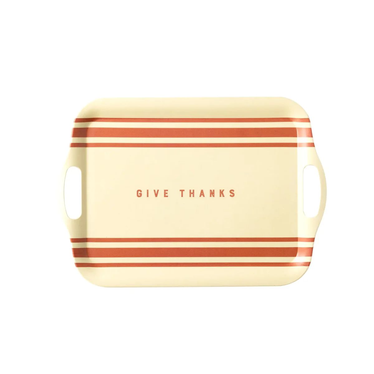 Harvest Give Thanks Stripe Reusable Bamboo Tray | Ellie and Piper