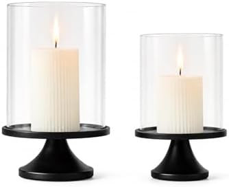 Set of 2 Vintage Black Candle Holders, Candle Sticks Holder Decor, Modern Decorative Tapered Cand... | Amazon (US)
