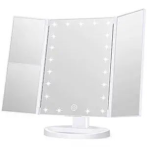 Wondruz Makeup Mirror Vanity Mirror with Lights, 1x 2X 3X Magnification, Lighted Makeup Mirror, T... | Amazon (US)