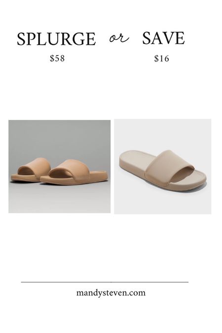 Splurge vs save lululemon sandals target sandals summer spring sandals 

#LTKshoecrush #LTKSeasonal #LTKSpringSale