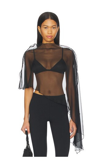 Nonchalant Label Patrice Poncho Top in Black. - size L | Revolve Clothing (Global)