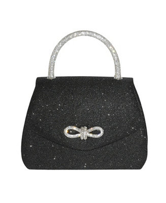 Ladies' Evening Bag with Glitter Handle and Bow | Macy's