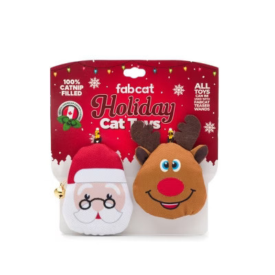 fabdog Santa/Reindeer 2-Pack Cat Toy | Target