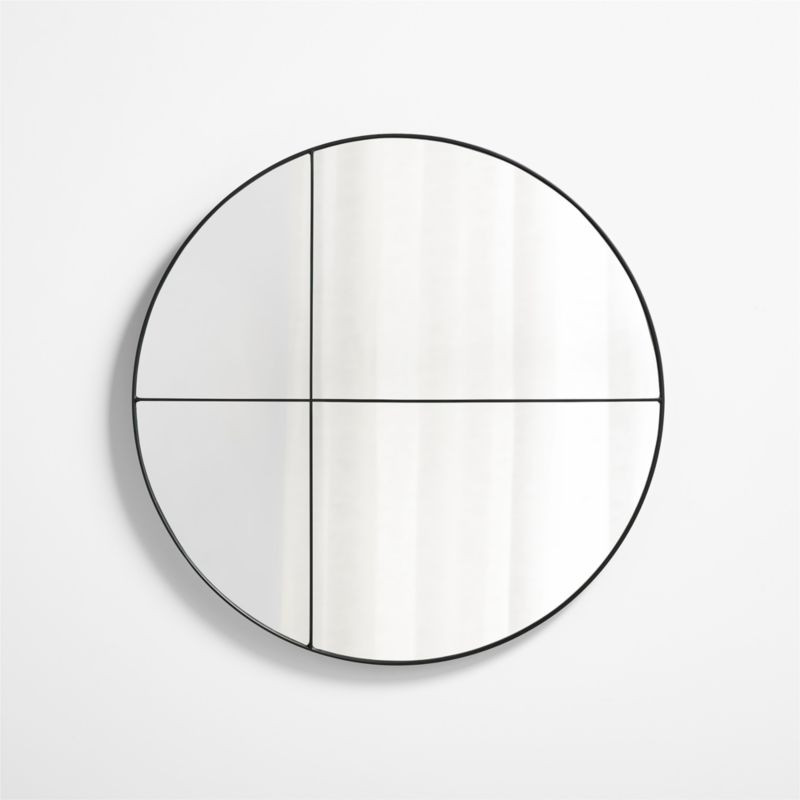 Endez Round Wall Mirror 36" + Reviews | Crate & Barrel | Crate & Barrel