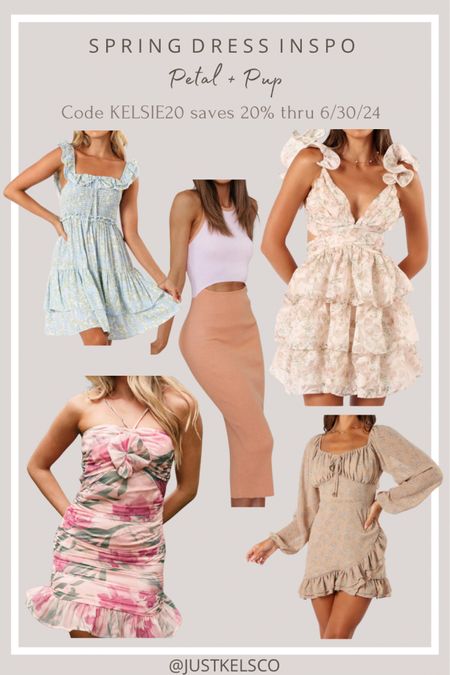 spring dresses // code KELSIE20 saves 20% at petal + pup thru 6/30 

#LTKstyletip #LTKfindsunder100 #LTKSeasonal