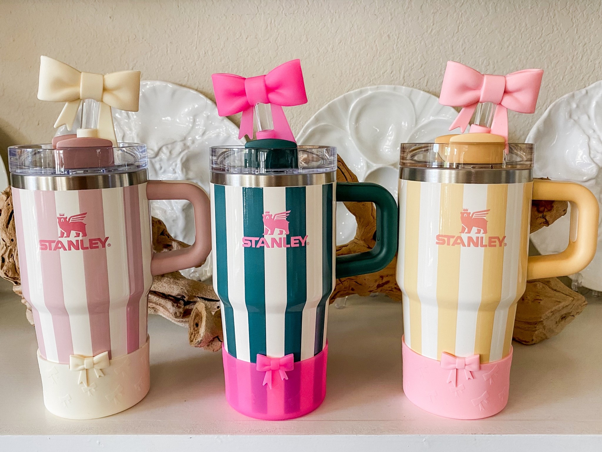 Just when I thought these mini Stanley cups couldn’t get any cuter for my girls, they did! 🎀 

These are the 20 oz Quenchers. They’re available in several different stores. I believe the green stripe is exclusively at Dick‘s. I linked them at several  places so you can choose where you want to shop.

#LTKFamily #LTKGiftGuide #LTKFindsUnder50