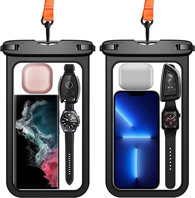 [2 Pcs] [Up to 10"] Large Waterproof Phone Pouch, IPX8 Waterproof Phone Case Bag Compatible with ... | Amazon (US)