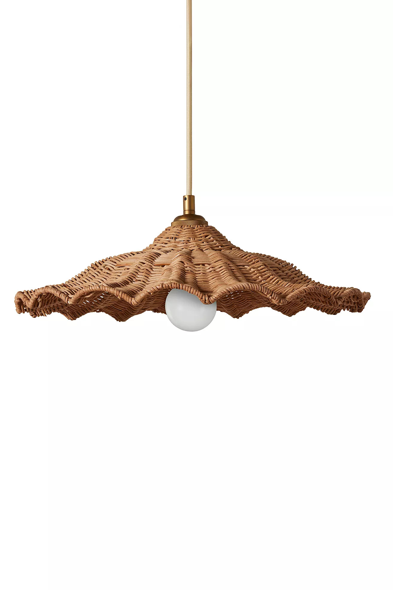 Savannah Scalloped Rattan Pendant | Anthropologie (US)