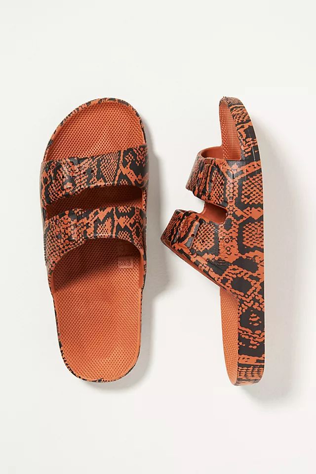 Freedom Moses Snake-Printed Slide Sandals | Anthropologie (US)