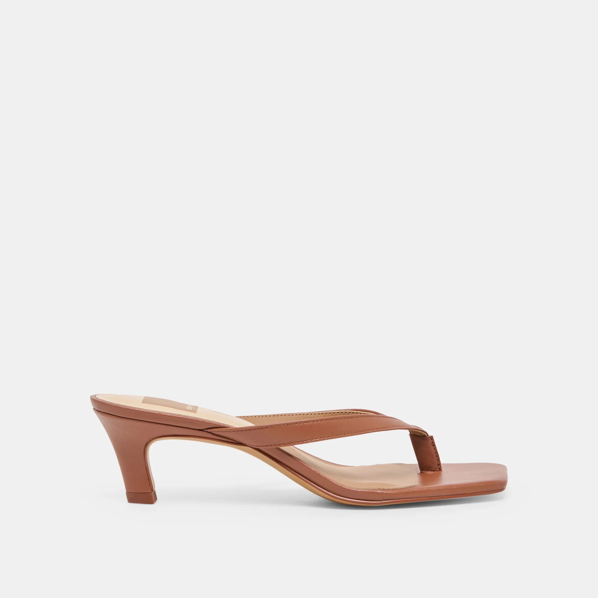 Ramia Heels Cognac Leather | DolceVita.com