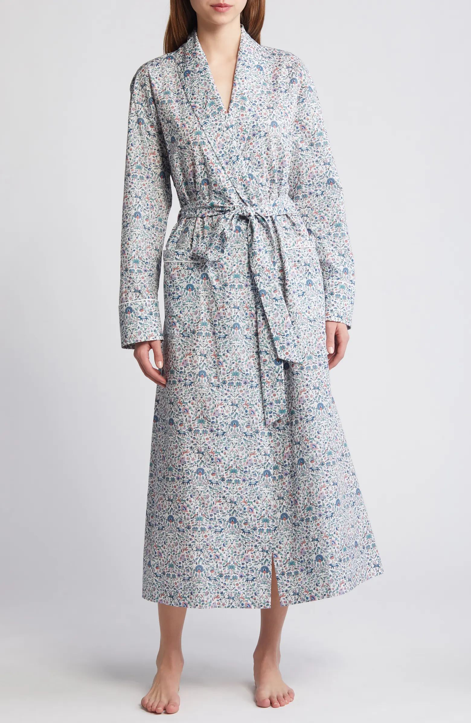 Liberty London Classic Imran Tana Floral Cotton Robe | Nordstrom | Nordstrom