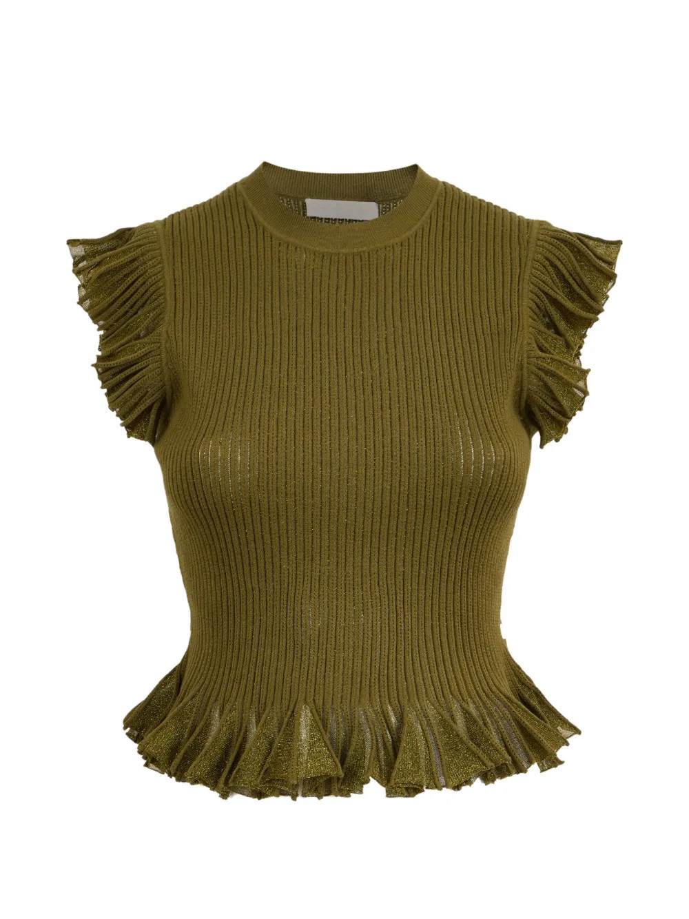 Ulla Johnson Leila ruffled top - Green | Farfetch Global