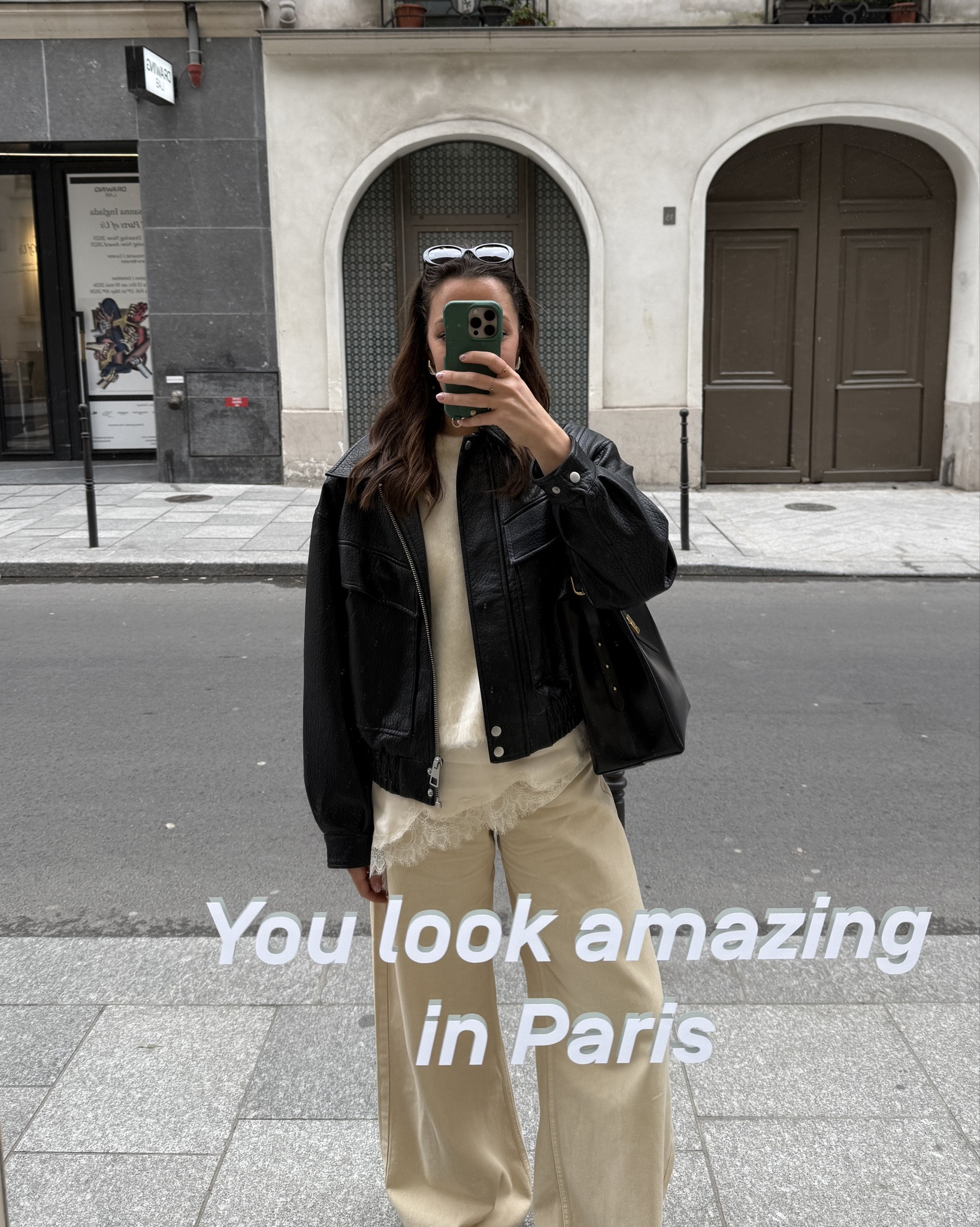 butter yellow + lace details + leather jacket 🤝🏻 favorite spring outfit so far 🤍

#LTKeurope #LTKfrance #LTKspring