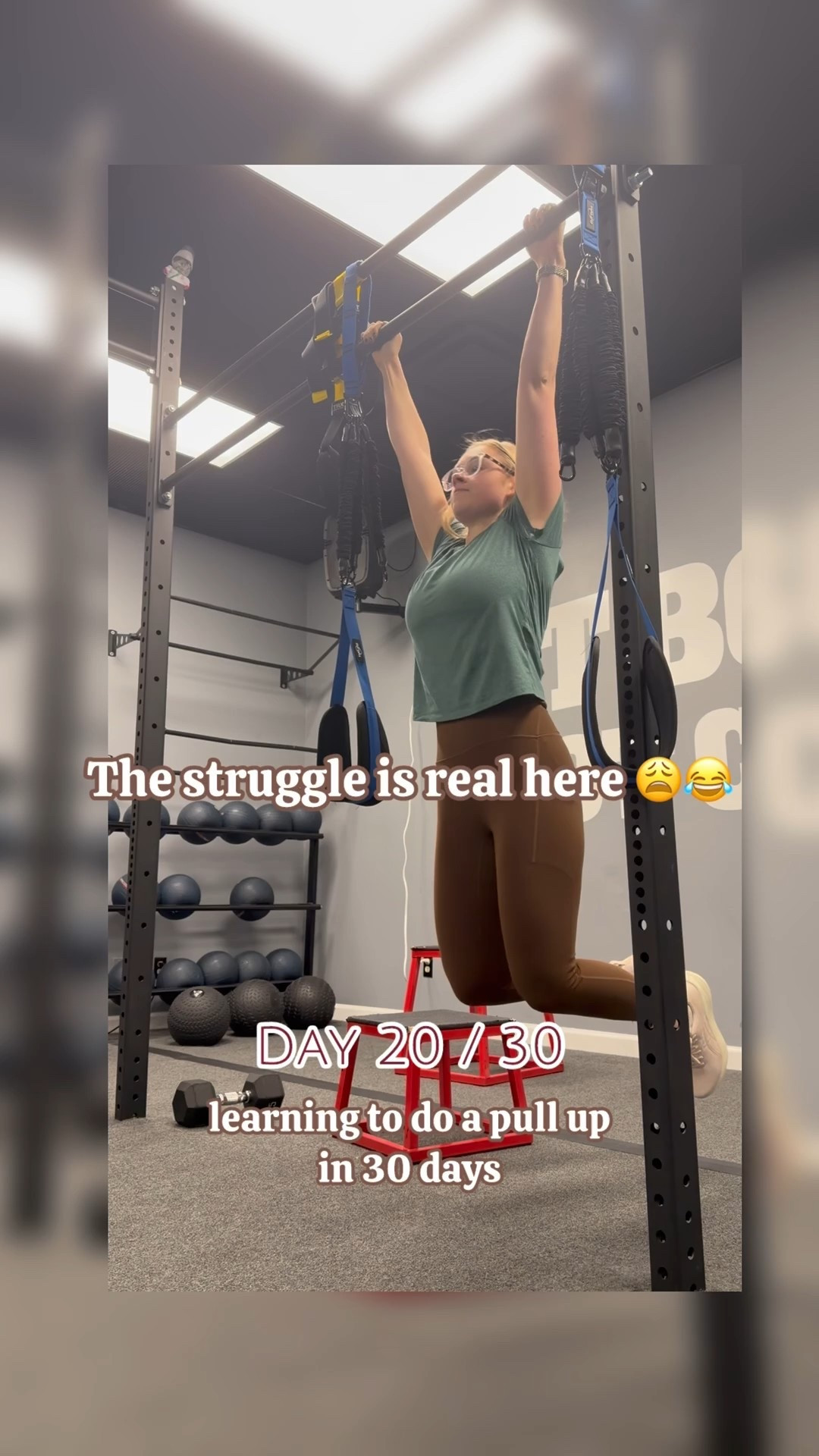 My gym is doing a pull up challenge so I can get in extra practice when I go for workouts! 💪 workout / fitness / athletic 

#LTKActive #LTKfitnessgoals