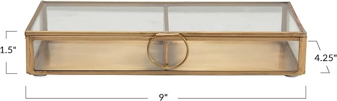 Creative Co-Op Brass & Glass Display Box | Amazon (US)