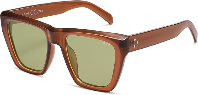 SOJOS Fashion Oversized Square Cat Eye Polarized Sunglasses for Women Trendy Cateye Style Womens ... | Amazon (US)