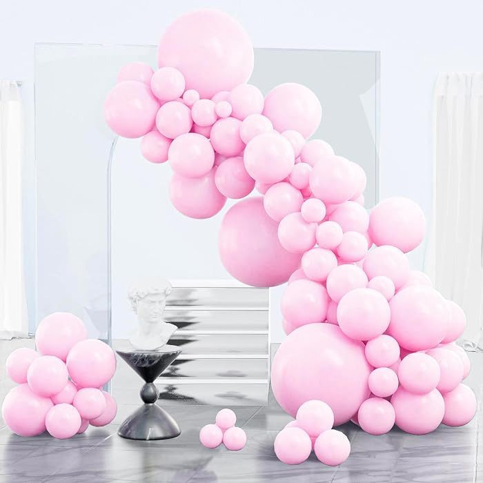 PartyWoo Light Pink Balloons 85 pcs Different Sizes of 18 12 10 5 Inch Pastel Baby Pale Pink Ball... | Amazon (US)
