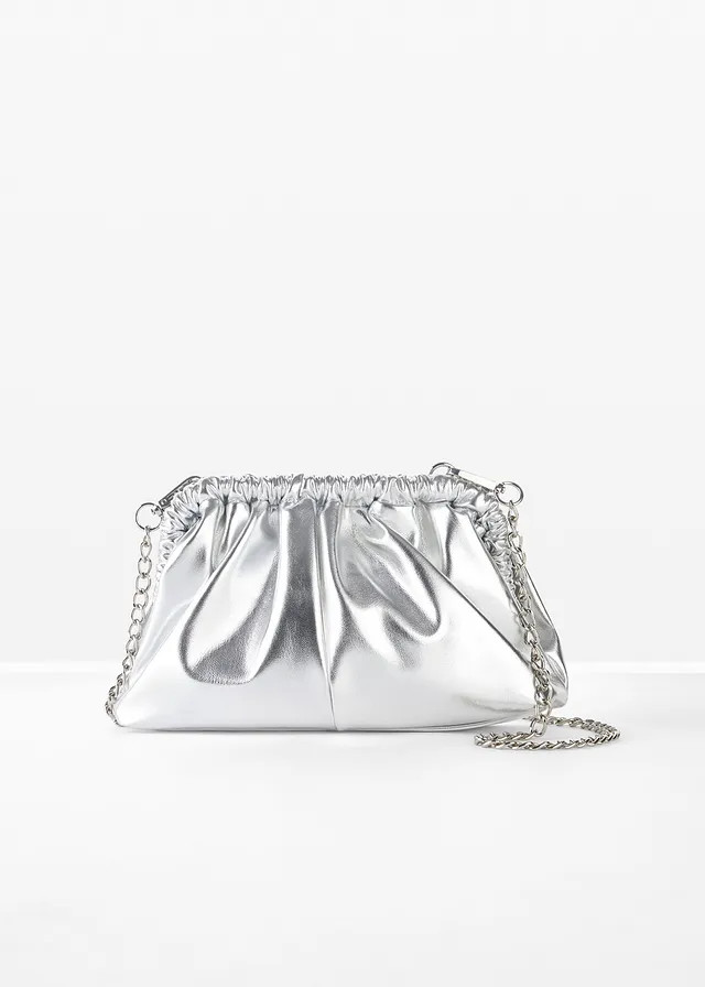 Clutch met afneembare draagriem zilverkleur | Bonprix NL (Influencer)
