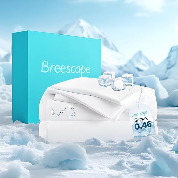 Breescape Cooling Sheet Set Queen Size - BlendTek™ Dry & Cool Technology for Hot Sleepers and N... | Amazon (US)