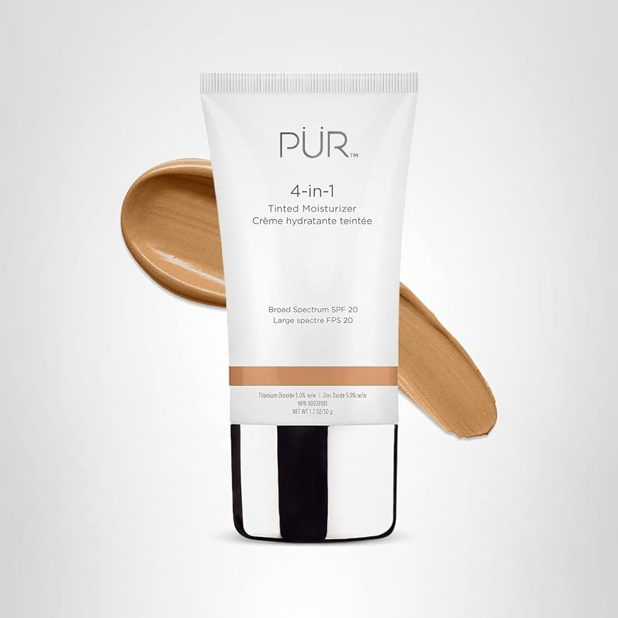 PÜR Beauty 4-in-1 Tinted Moisturizer With SPF 20 - Hydrating Face Moisturizer, Primer, & Foundation With Shea Butter, Aloe Vera & Vitamin B3 - Vegan Friendly - Free of Paraben, Gluten & BPA | Amazon (US)
