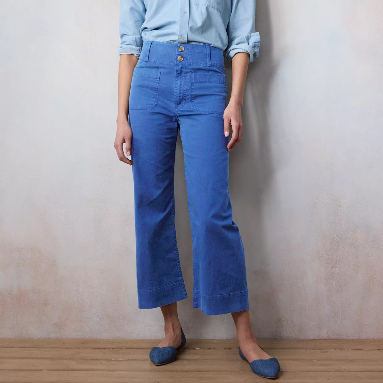 Women's LC Lauren Conrad Super High Rise Wide Leg Crop Pants | Kohl's