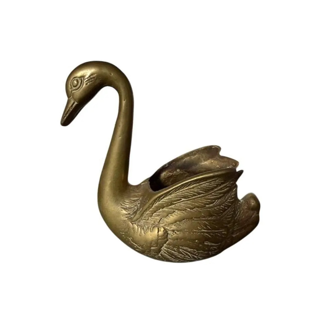 Vintage Brass Swan Planter 6" Tall Detailed - Etsy | Etsy (Global)