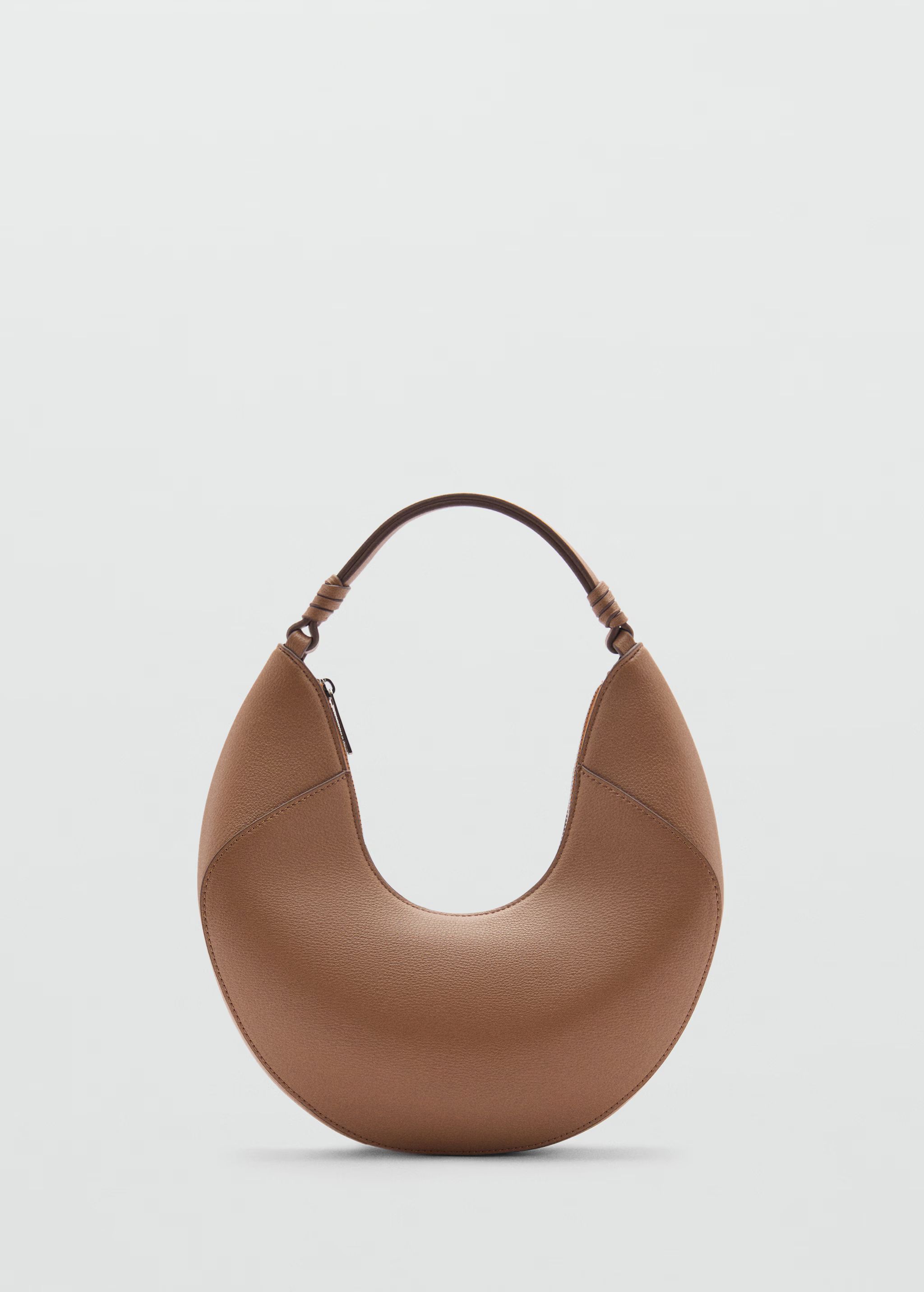 Leather-effect shoulder bag - Woman | MANGO USA | MANGO (US)