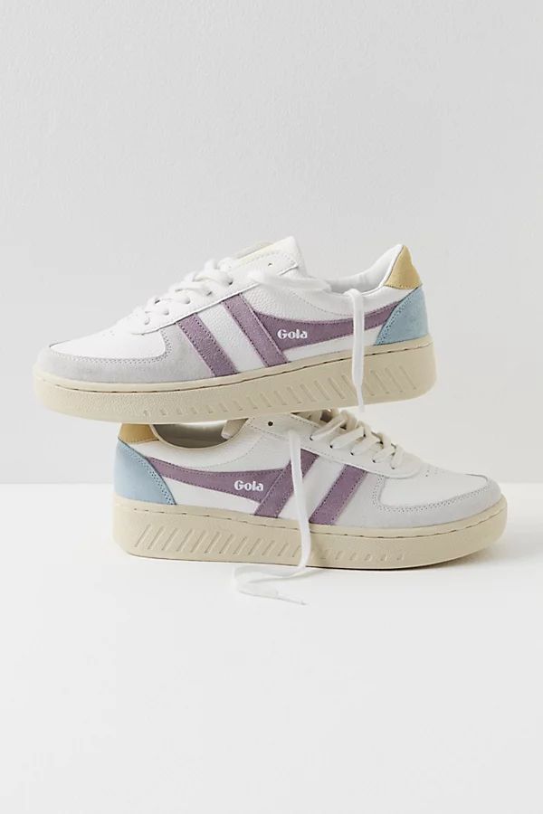 Gola GrandSlam Trident Trainer by Gola at Free People, White / Lily / Lemon, US 8 | Free People (UK)