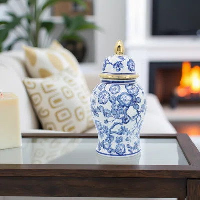 Ceramic Chinoiserie Ginger Jar with Lid | Wayfair North America