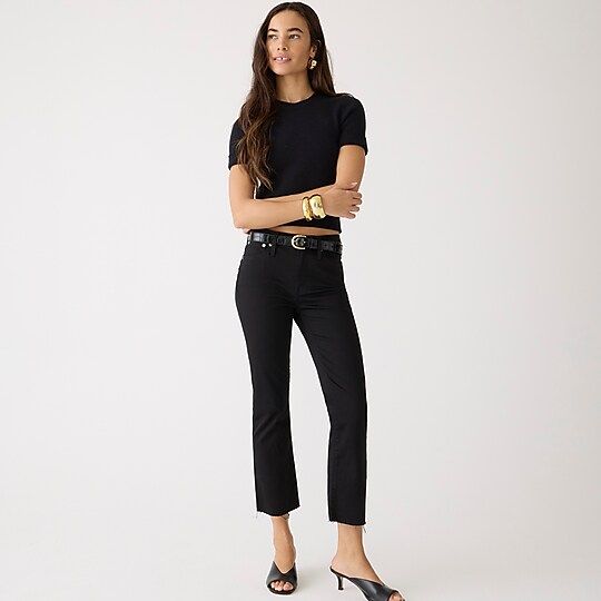 9" demi-boot crop jean in Stay Black | J.Crew US