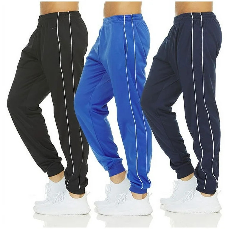 DARESAY [3-Pack] Men's Tech Fleece Joggers Dry Fit Performance Sweatpants (Up To Size 3XL) | Walmart (US)