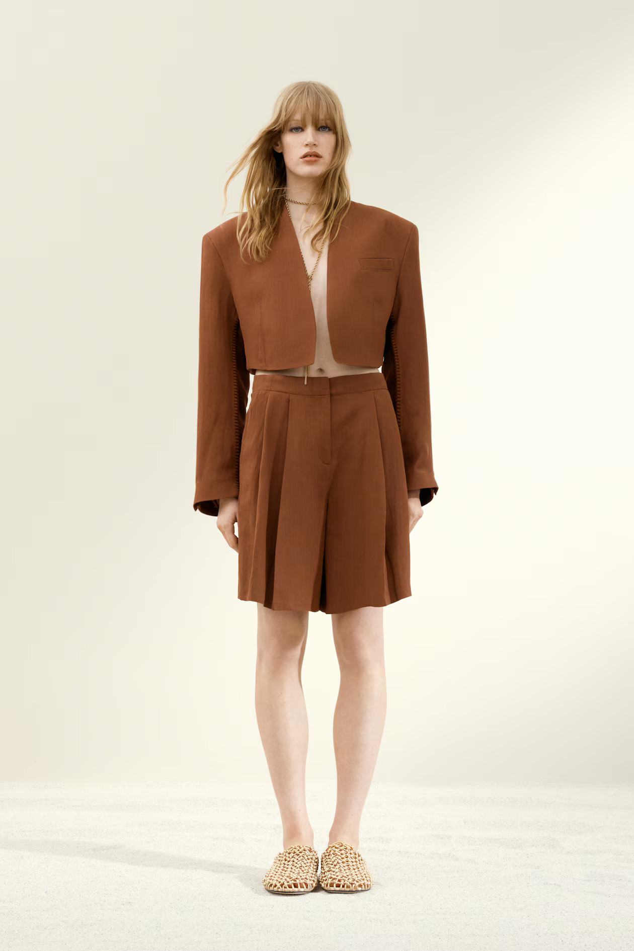 Linen-Blend Bermuda Shorts | H&M (US + CA)