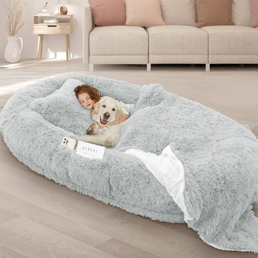 ROOMTEC Human Dog Bed, 71''x45''x12'' Size Fits Adult and Pet Washable Giant People Dog Bed 10 CM... | Amazon (US)