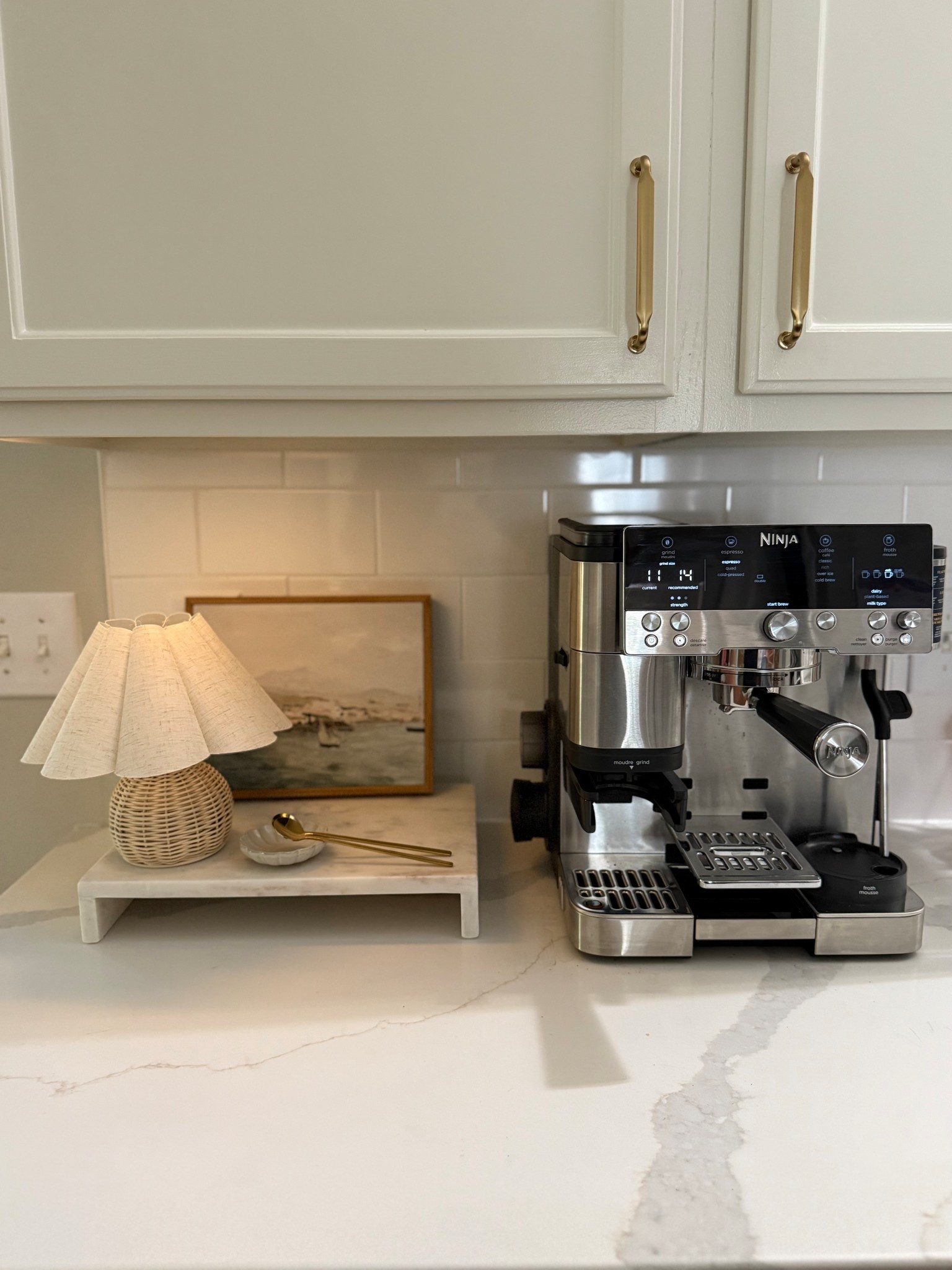 Totally obsessed with our coffee station. We’re slowly making updates around the new house, but of course, this had to be first on the list #coffeestation #espresso #kitchen 

#LTKHome #LTKGiftGuide #LTKFamily