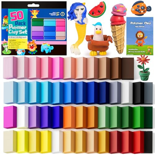 CiaraQ Polymer Clay Kit, Mini Modeling Clay Set