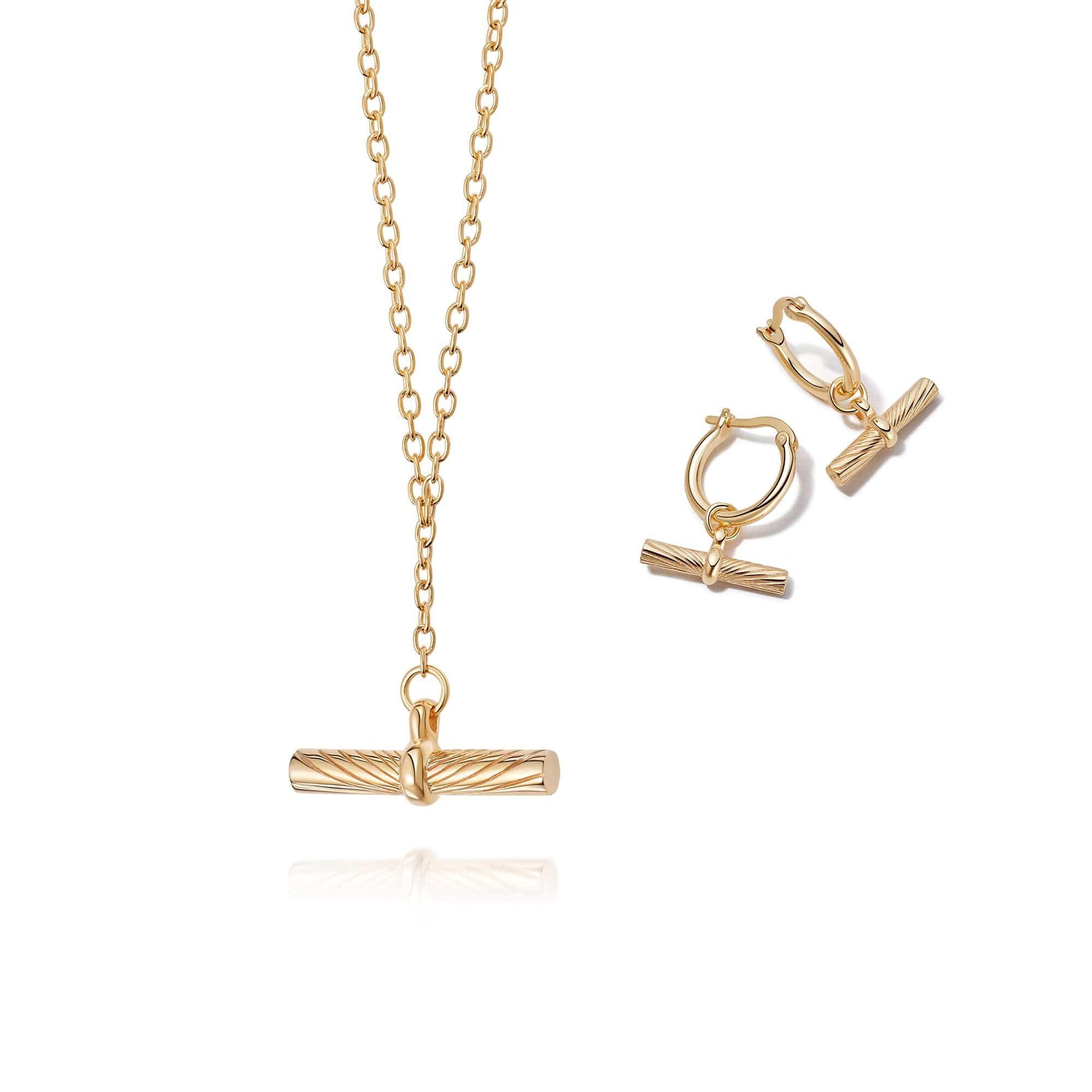 Estée Lalonde Must-Have T Bar Layering Set 18ct Gold Plate | Daisy London Jewellery