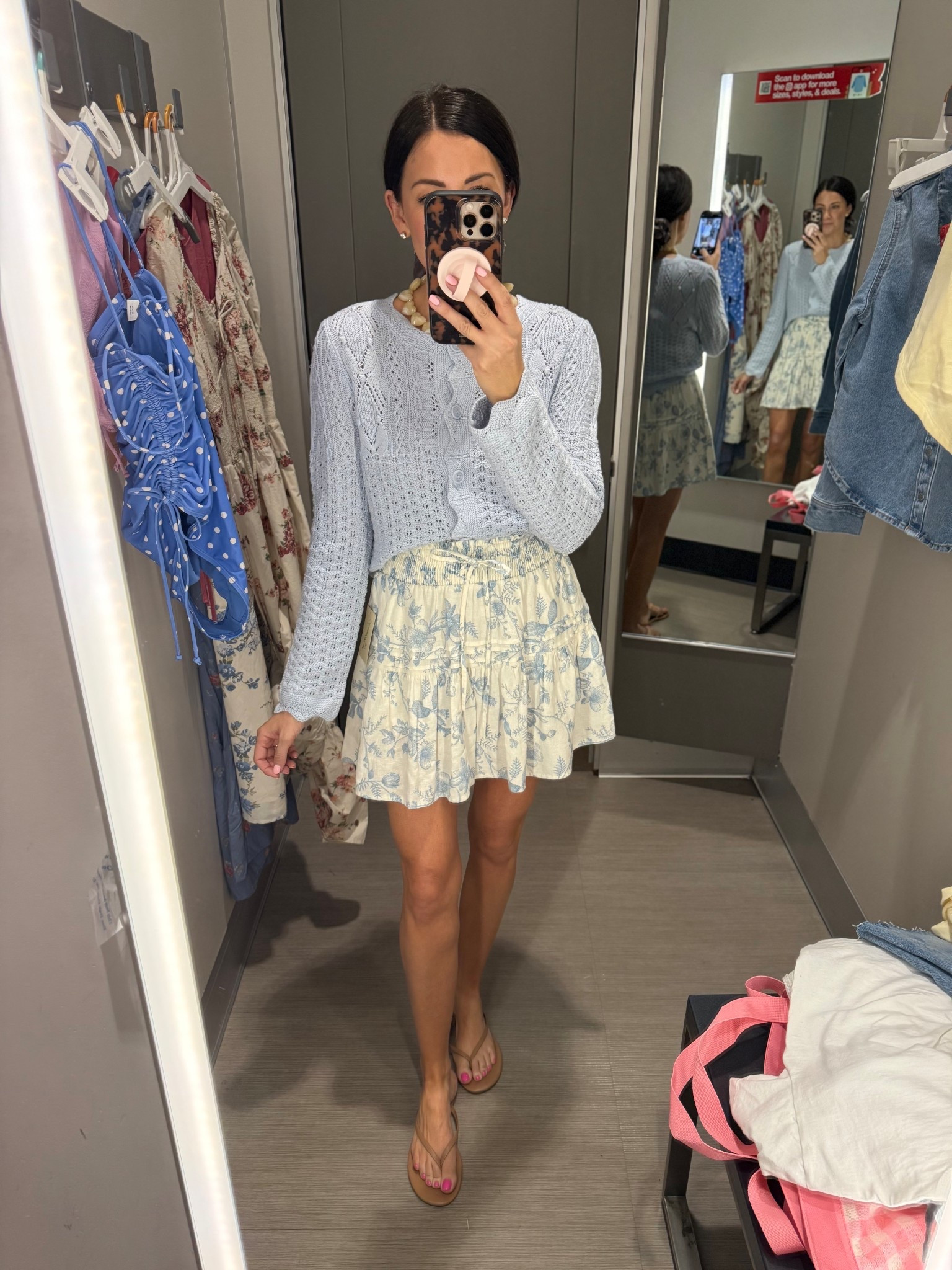 Spring outfit idea! Would also be great for Easter💙 small in both—worth noting that the skirt is lined too! 

#LTKootd #LTKSeasonal #LTKmomlife