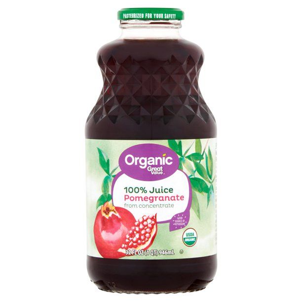 Great Value Organic Pomegranate Juice, 32 fl oz | Walmart (US)