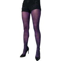 Purple Floral Patterned Printed Tights For Women, Plus Size Available | Etsy (US)